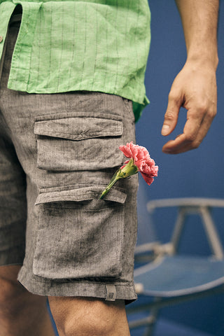 Îlot, Bermuda, BH40041, Lino, Bermudas/Shorts