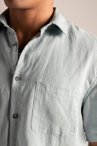 Îlot Colombia, Camisa classic fit azul, Eventos de verano, Playa, Ropa para hombre