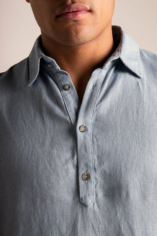Îlot Colombia, Camisa azul, Eventos de verano, Playa, Ropa para hombre
