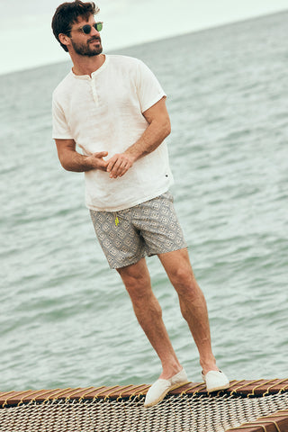 Îlot Colombia, Camisa cuba, Camisa y Pantaloneta hombre, Verano, Playa, Ropa hombre, Sandalias