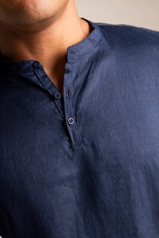 Camiseta Cuba azul para hombre — Îlot, Ropa de paya, Verano, Para toda ocasión