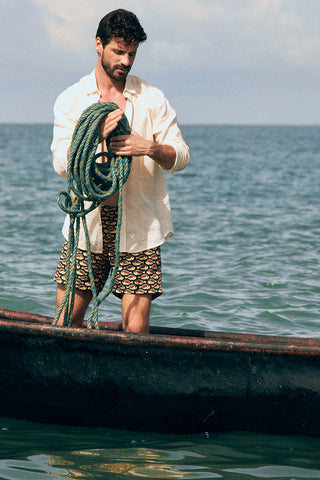 Îlot Colombia, Camisa bora bora, Pantaloneta, Verano, Playa, Ropa para hombre
