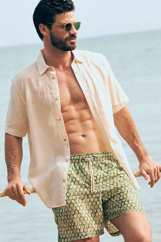 Îlot Colombia, Camisa bora bora, Pantaloneta, Verano, Playa, Ropa para hombre