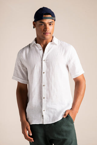 Camisa Bali blanca para hombre — Îlot, Ropa de playa hombre, Verano, Para toda ocasión