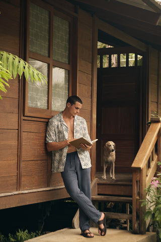 Îlot Colombia, Camisa Ibiza, Camisa hombre, Pantalón, Sandalias, Verano, Playa, Ropa hombre