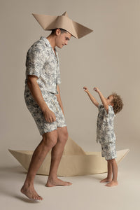 Îlot Colombia, Camisa Ibiza, Camisa hombre, Short faro, Camisa kids, shorts kids, Verano, Playa, Ropa hombre, Ropa niño