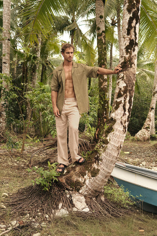 Îlot Colombia, Pantalón, Pantalón toda ocasión para hombre, Camisa ibiza, Sandalias, Verano, Playa