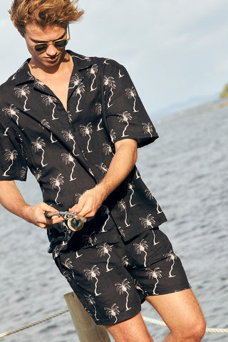 Îlot Colombia, Camisa ibiza, Sorts, Verano, Playa, Ropa para hombre