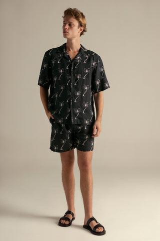 Îlot Colombia, Camisa ibiza, Sorts, Verano, Playa, Ropa para hombre, Sandalias