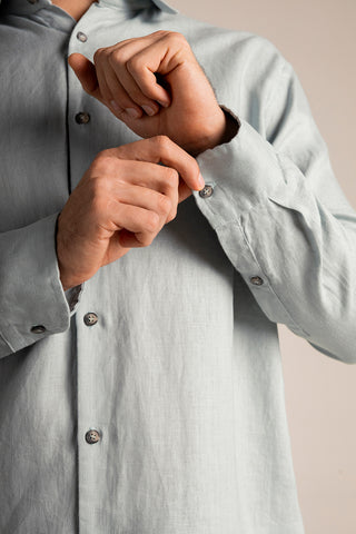 Îlot Colombia, Camisa privé azul, Eventos de verano, Playa, Ropa para hombre