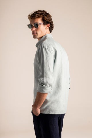 Îlot Colombia, Camisa privé azul, Eventos de verano, Playa, Ropa para hombre