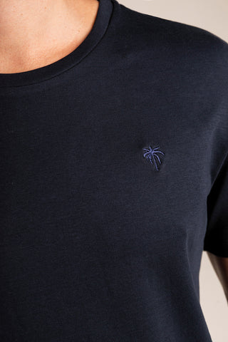 Îlot Colombia, Camiseta interlock azul, Verano, Playa, Ropa para hombre