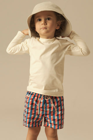Îlot Colombia, Camiseta lycra kids, Ref. LK08052, Lycra, Pantaloneta kids, Ref. KH17052, Producto ECO, Niños, Ropa infantil