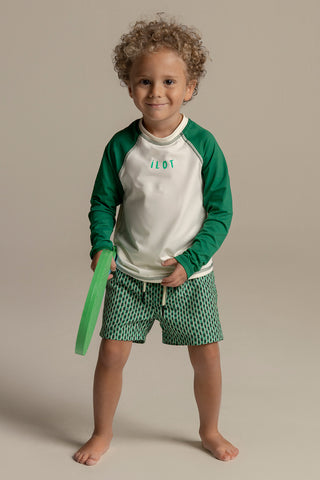 Îlot Colombia, Pantaloneta kids, Pantaloneta baño niño, Camiseta lycra, Verano, Playa
