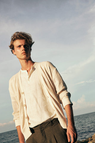 Îlot Colombia, Cárdigan y Pantalón, Verano, Playa, Ropa para hombre