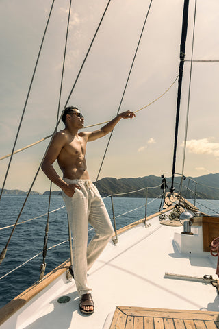 Pantalón Cabo caqui para hombre — Îlot, Ropa de playa, Verano, Para toda ocasión, Gafas, Sandalias