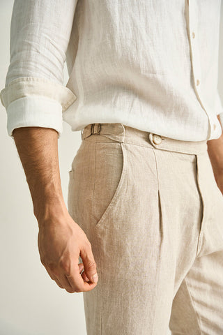 Îlot, Pantalón, PH38041, Lino, Pantalones