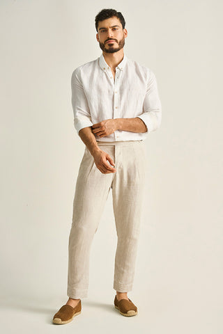 Îlot, Pantalón, PH38041, Lino, Pantalones