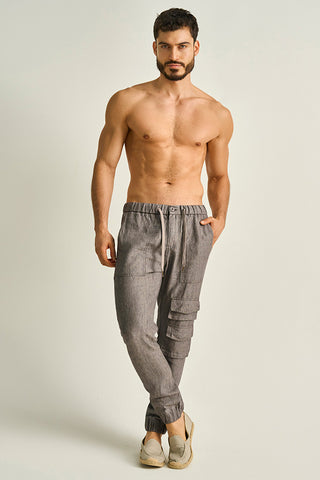 Îlot, Pantalón, PH40041, Lino, Pantalones