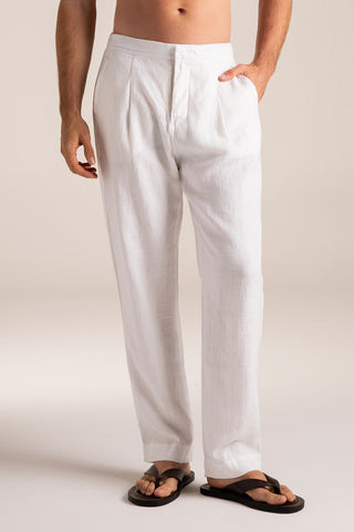 Pantalón Privé blanco para hombre — Îlot, Ropa de playa, Verano, Para toda ocasión
