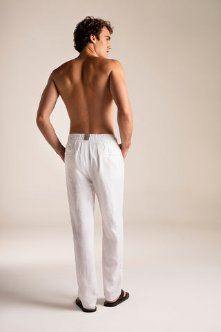 Pantalón Privé blanco para hombre — Îlot, Ropa de playa, Verano, Para toda ocasión