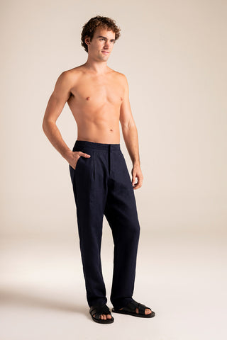 Pantalón privé azul para hombre — Îlot, Ropa de playa, Verano, Para toda ocasión