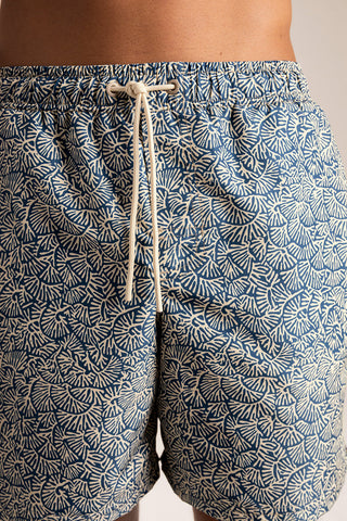 Îlot Colombia, Pantaloneta bahía azul estampado, Verano, Playa, Ropa para hombre