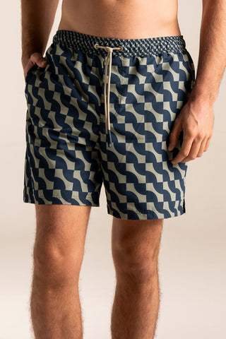 Îlot Colombia, Pantaloneta bahía Azul, Verano, Playa, Ropa para hombre