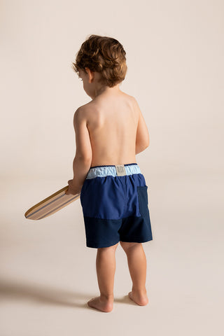 Îlot Colombia, Pantaloneta kids azul, Verano, Playa, Ropa para niño