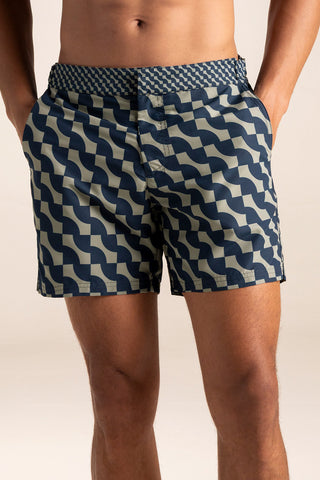 Îlot Colombia, Pantaloneta surf azul , Verano, Playa, Ropa para hombre