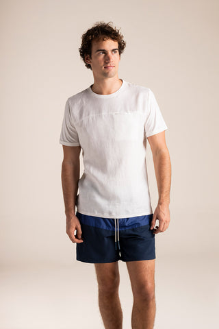 Camiseta Jamaica blanco y Pantaloneta baño para hombre — Îlot, Ropa de playa, Verano, Para toda ocasión