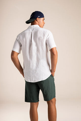 Camisa Bali blanca para hombre — Îlot, Ropa de playa hombre, Verano, Para toda ocasión
