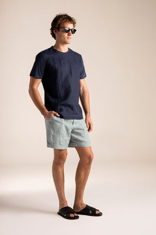 Camiseta Cuba azul y Shorts azul para hombre — Îlot, Ropa de paya, Verano, Para toda ocasión, Gafas, Sandalias