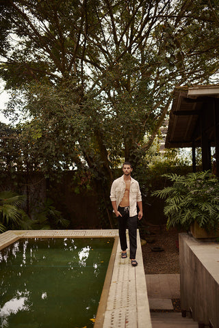 Îlot, Pantalon-PH45042, Lino, Pantalones