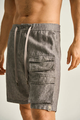 Îlot, Bermuda, BH40041, Lino, Bermudas/Shorts