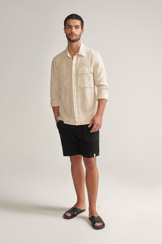 Îlot, Bermuda-BH45042, Lino, Bermudas/Shorts