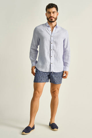 Camisa Canaria azul para hombre — Îlot