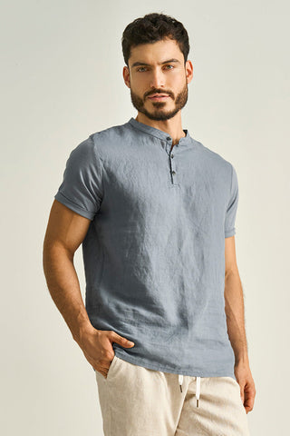 Îlot, Camiseta, SH84041, Lino, Camisetas