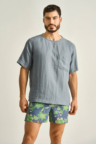 Îlot, Camiseta, SH85041, Lino, Camisetas