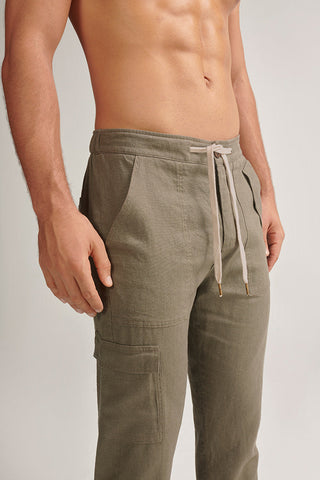 Îlot, Pantalon-PH46042, Hombre/Ilot, Ilot, Lino, Pantalones