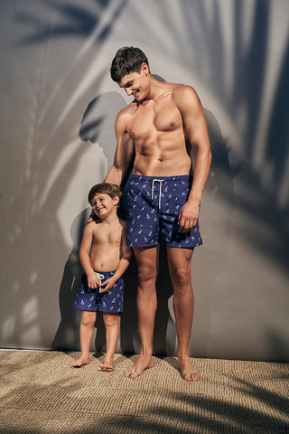 Pantaloneta azul para niño — Îlot