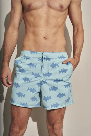 Pantaloneta Surf azul para hombre — Îlot